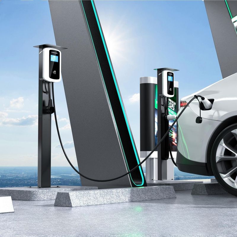 4,8 τοποθετημένη κάρτα Swiping σταθμών χρέωσης της EV φορτιστών κιβωτίων τοίχων εναλλασσόμενου ρεύματος οθόνης 480V ίντσας LCD τοίχος
