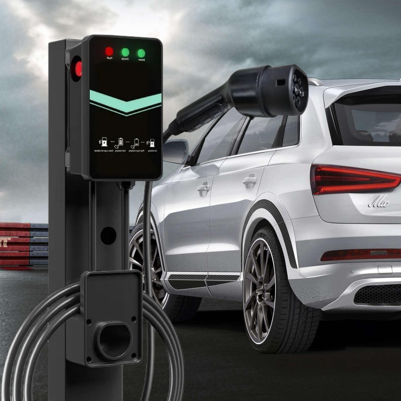 Ένδειξη LED σταθμού φόρτισης EV 48A Τύπος 1 για οικιακό πιστόλι στον τοίχο
