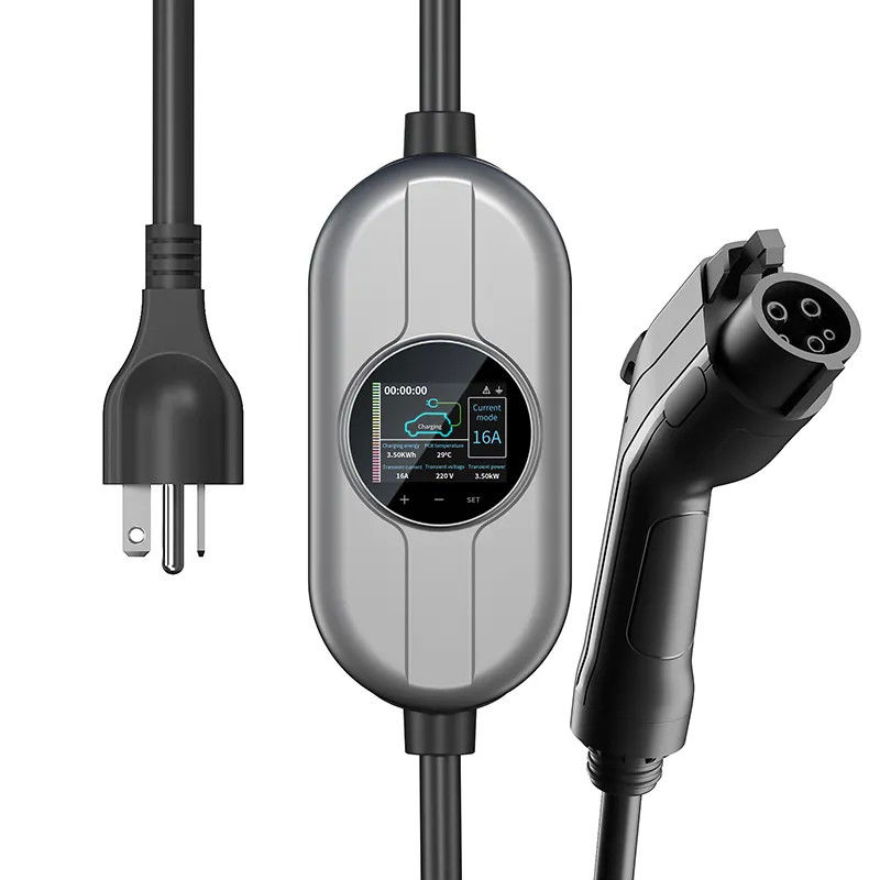 Εικονική οθόνη 50Hz έως 60Hz 32A φορητό φορτιστή AC EV για γρήγορη φόρτιση
